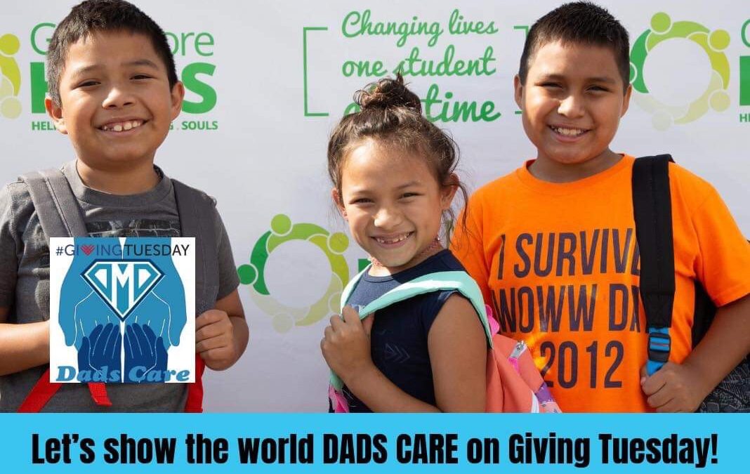 DMD Gives Back 2018 on #GivingTuesday – DMD Dads Care about Give More Hugs